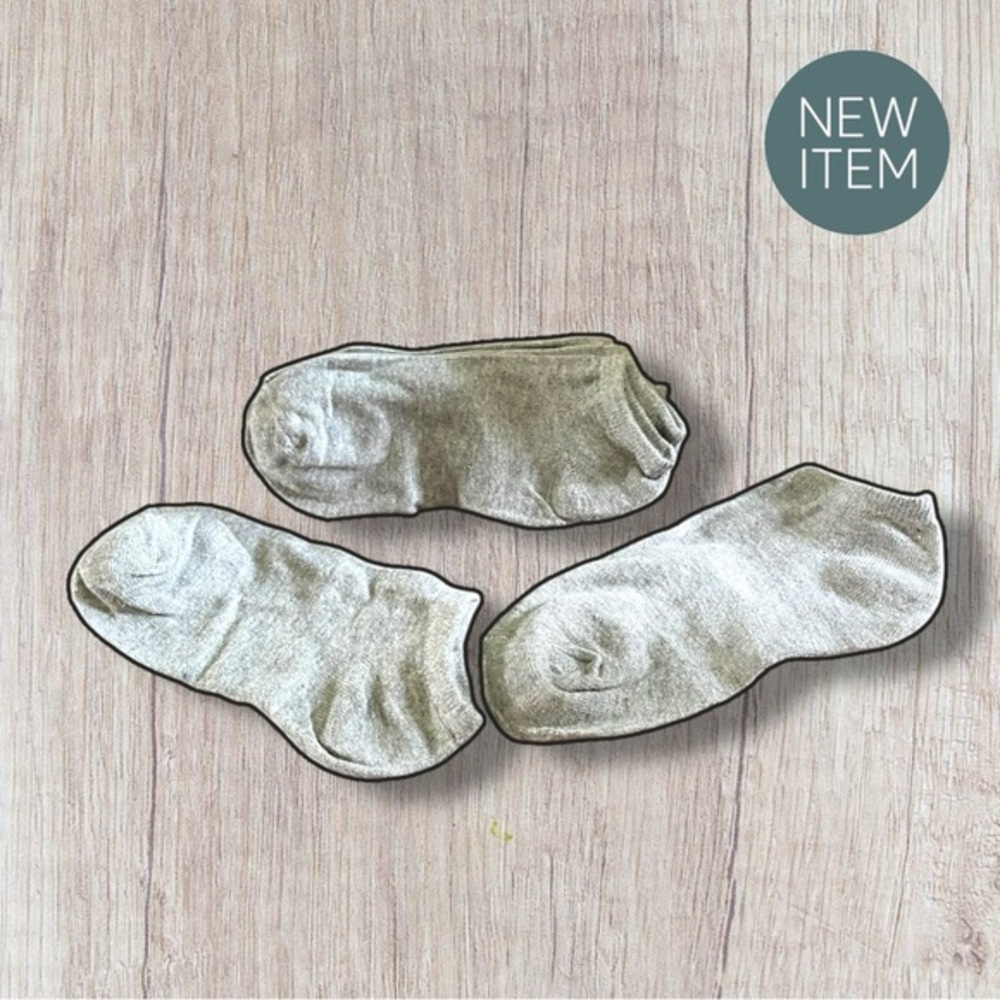 SALE! 5Pack NEW Men's Light Grey Ankle Socks (One Size / Unisex)